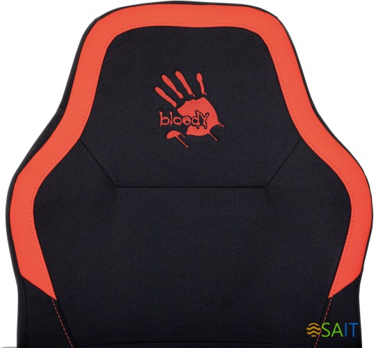 Кресло игровое A4Tech Bloody GC-190 черный/красный текстиль/эко.кожа крестов. пластик
