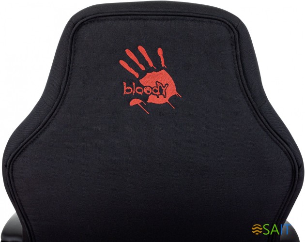 Кресло игровое A4Tech Bloody GC-190 черный/красный текстиль/эко.кожа крестов. пластик