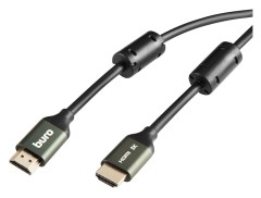 Кабель аудио-видео Buro HDMI (m)/HDMI (m) 1м. феррит.кольца позолоч.конт. черный (BHP-HDMI-2.1-1G)