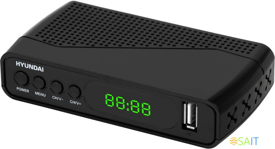 Ресивер DVB-T2 Hyundai H-DVB500 черный