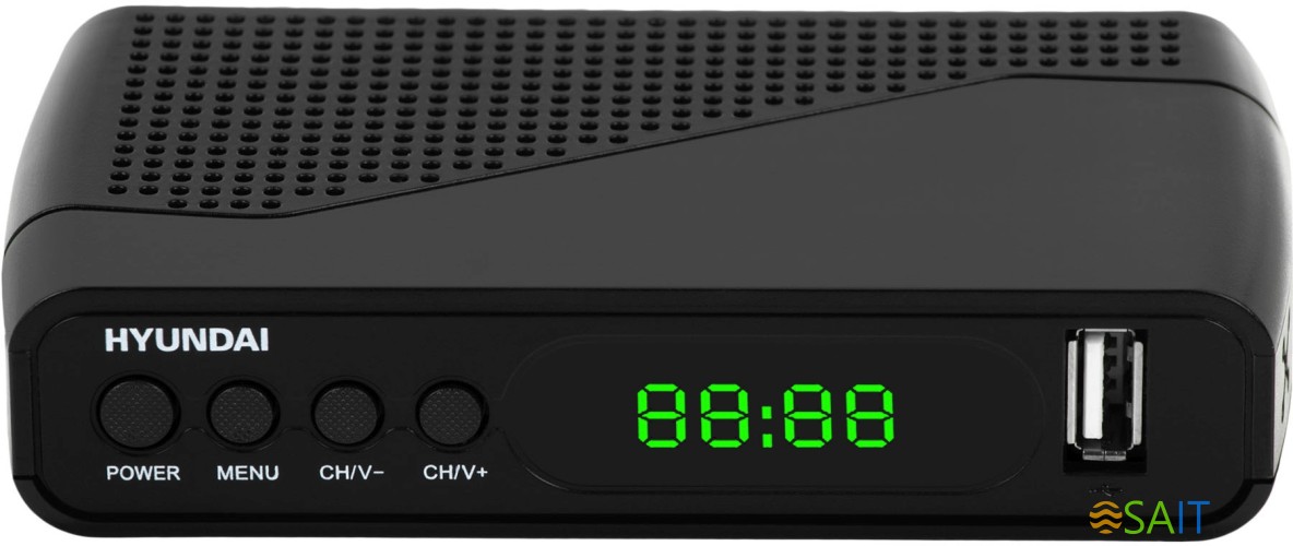 Ресивер DVB-T2 Hyundai H-DVB500 черный