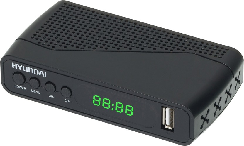 Ресивер DVB-T2 Hyundai H-DVB500 черный