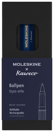 Ручка шариков. Moleskine Kaweco (KAWBALLPENBLUE) синий d=1мм син. черн. подар.кор.