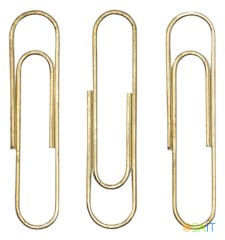 Скрепки Silwerhof 491035 металл 33мм золотистый (упак.:100шт) картонная коробка