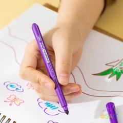 Фломастеры Deli EC161-12 Color Kids круг. конический пиш. наконечник Вентилируемый 12цв. пакет с европодвесом