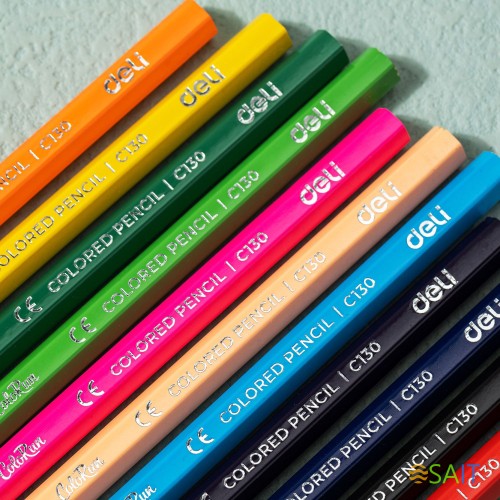 Карандаши цв. Deli EC130-24 ColoRun шестигран. дерево 24цв. коробка/европод. (24шт)
