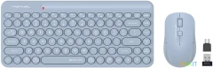 Клавиатура + мышь A4Tech Fstyler FG3200 Air2 клав:синий мышь:синий USB беспроводная slim Multimedia