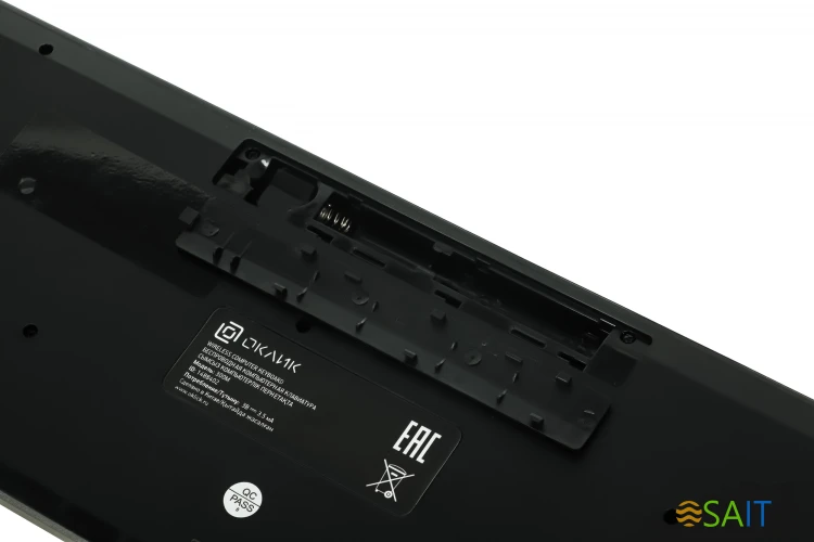 Клавиатура + мышь Оклик 300M клав:серый мышь:серый/черный USB беспроводная slim (1488402)