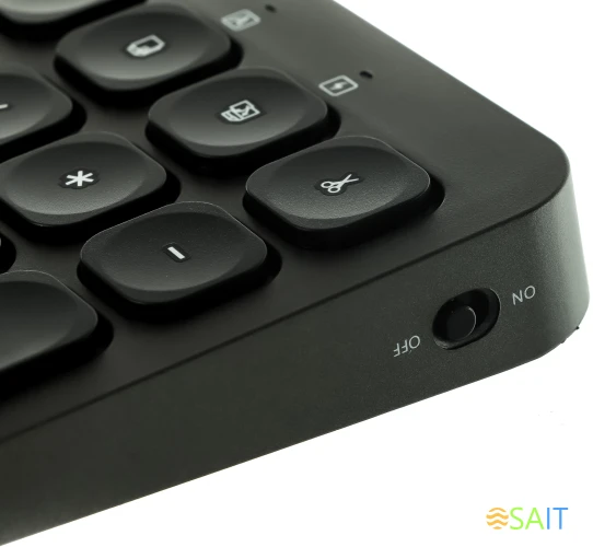 Клавиатура + мышь Оклик 300M клав:серый мышь:серый/черный USB беспроводная slim (1488402)