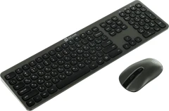 Клавиатура + мышь Оклик 300M клав:серый мышь:серый/черный USB беспроводная slim (1488402)