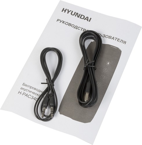 Колонка порт. Hyundai H-PAC340 черный 20W 1.0 BT/3.5Jack/USB 10м 4400mAh