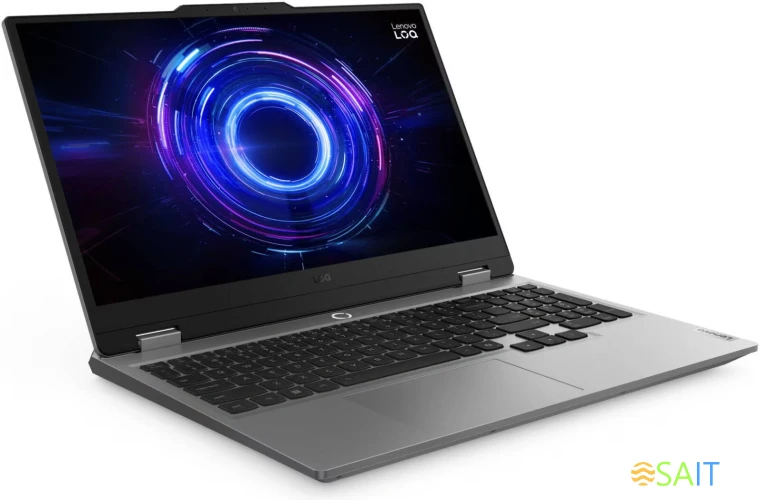Ноутбук Lenovo LOQ 15IRX10 Core i5 13450HX 16Gb SSD512Gb NVIDIA GeForce RTX5050 8Gb 15.6" IPS FHD (1920x1080) без ОС grey WiFi BT Cam (83JE002BRK)