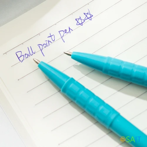 Ручка шариков. автоматическая Deli Daily EQ00330 голубой d=0.7мм син. черн. резин. манжета