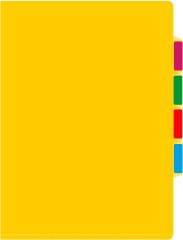 Папка-уголок Бюрократ -E356YEL 3 уровн. A4 пластик 0.15мм желтый