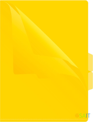 Папка-уголок Бюрократ -E356YEL 3 уровн. A4 пластик 0.15мм желтый