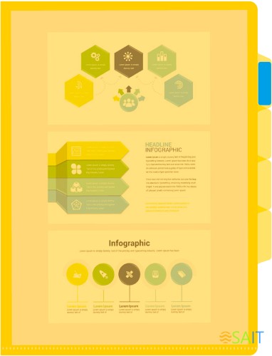 Папка-уголок Бюрократ -E356YEL 3 уровн. A4 пластик 0.15мм желтый