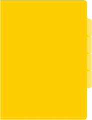 Папка-уголок Бюрократ -E356YEL 3 уровн. A4 пластик 0.15мм желтый