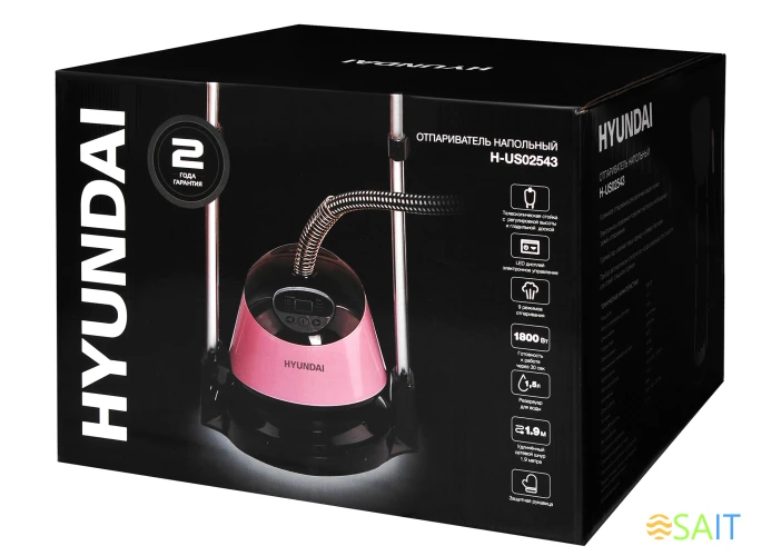 Отпариватель напольный Hyundai H-US02543 1800Вт розовый/черный