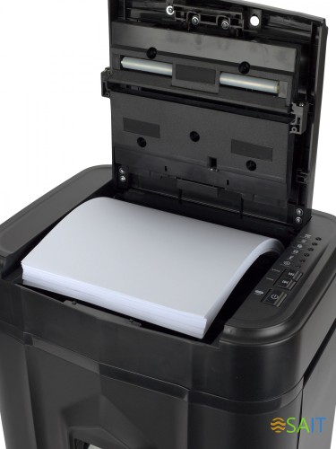 Шредер Heleos АП20-4 черный с автоподачей (секр.P-4) фрагменты 131лист. 20лтр. скрепки скобы пл.карты