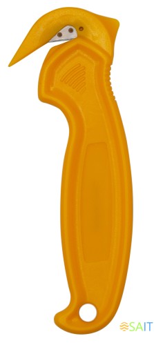 Нож канцелярский для упаковочных материалов Buro желтый