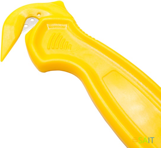 Нож канцелярский для упаковочных материалов Buro желтый