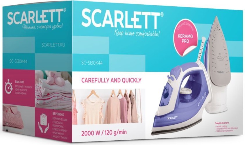 Утюг Scarlett SC-SI30K44 2000Вт лиловый