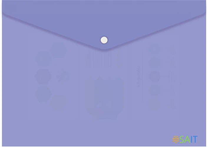 Конверт на кнопке Бюрократ Pastel -PKPAST/VIO A4 пластик 0.18мм фиолетовый