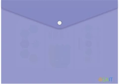 Конверт на кнопке Бюрократ Pastel -PKPAST/VIO A4 пластик 0.18мм фиолетовый