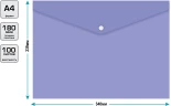 Конверт на кнопке Бюрократ Pastel -PKPAST/VIO A4 пластик 0.18мм фиолетовый