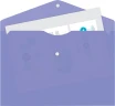 Конверт на кнопке Бюрократ Pastel -PKPAST/VIO A4 пластик 0.18мм фиолетовый