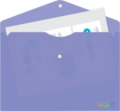 Конверт на кнопке Бюрократ Pastel -PKPAST/VIO A4 пластик 0.18мм фиолетовый