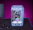 Корпус Thermaltake The Tower 300 Hydrangea голубой без БП mATX 8x120mm 6x140mm 2xUSB3.0 audio bott PSU