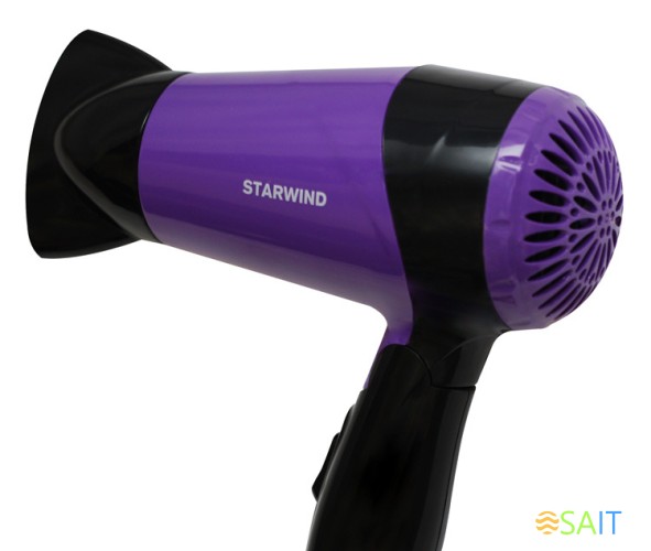 Фен Starwind SHP6102 1600Вт черный/фиолетовый