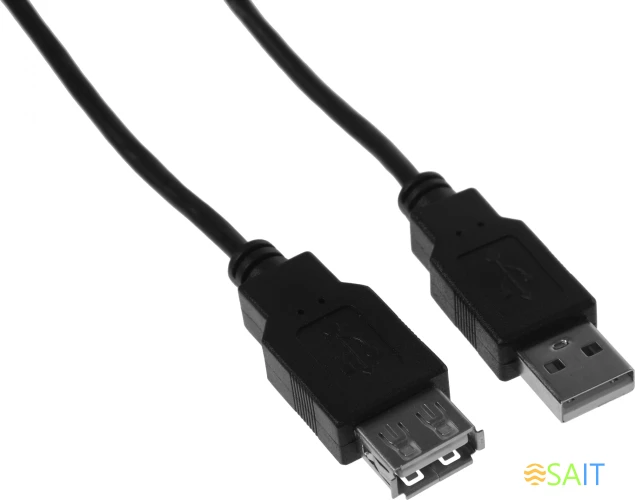 Кабель-удлинитель KingPrice KP-AmAf-v2-3m USB A(m) USB A(f) 3м черный