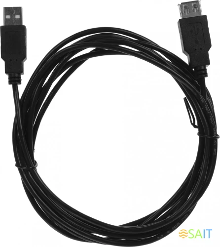 Кабель-удлинитель KingPrice KP-AmAf-v2-3m USB A(m) USB A(f) 3м черный