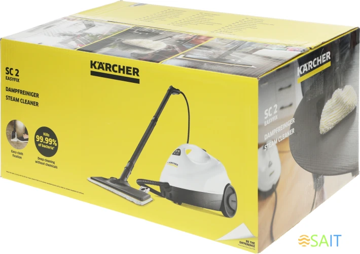 Пароочиститель напольный Karcher SC 2 EasyFix 1500Вт белый/черный
