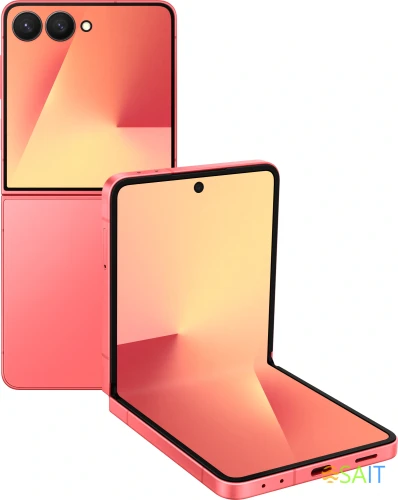 Смартфон Samsung SM-F766B Galaxy Z Flip7 256Gb 12Gb коралловый раскладной 3G 4G 1Sim 6.9" 1080x2520 Android 16 50Mpix 802.11 a/b/g/n/ac/ax/be NFC GPS GSM900/1800 GSM1900 Protect