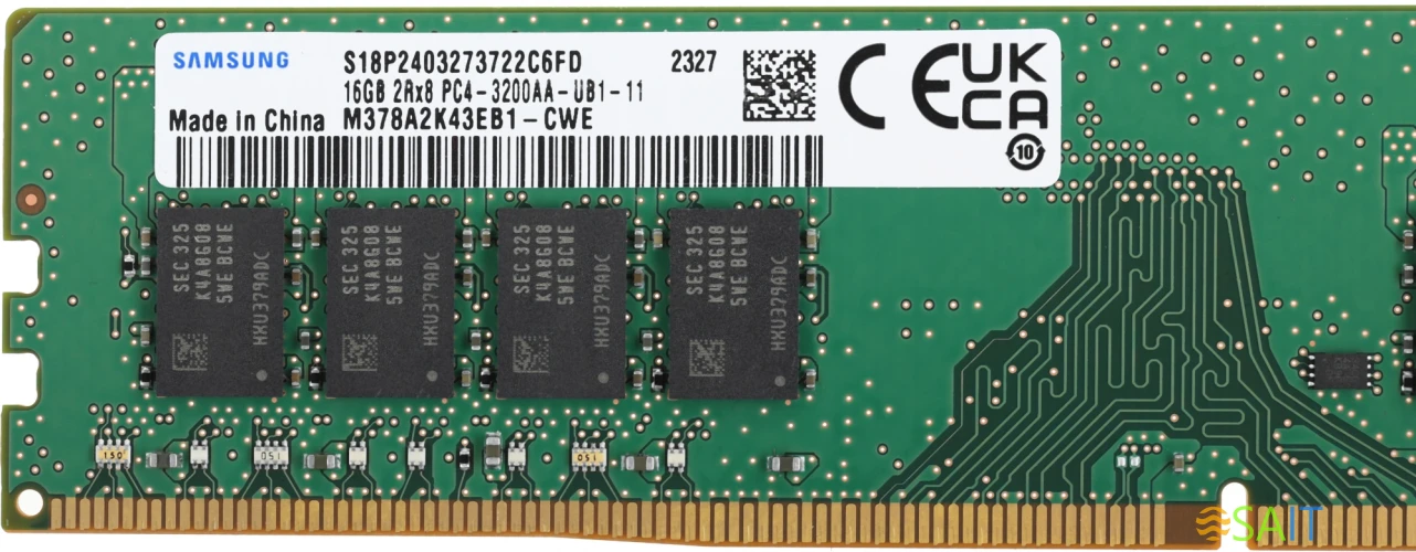 Память DDR4 16Gb 3200MHz Samsung M378A2K43EB1-CWE OEM PC4-25600 CL22 DIMM 288-pin 1.2В dual rank OEM