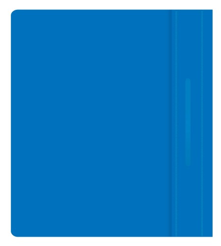 Папка-скоросшиватель Бюрократ Люкс -PSL20A5BLUE A5 прозрач.верх.лист пластик синий 0.14/0.18