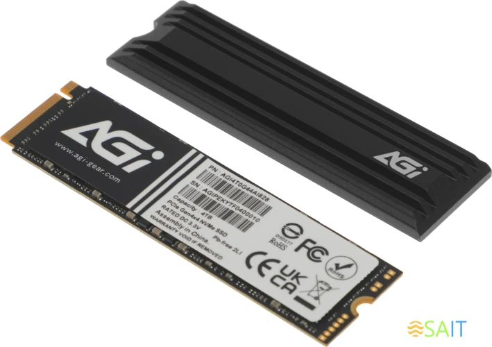 Накопитель SSD AGi PCIe 4.0 x4 4TB AGI4T0G44AI828-CB AI828 M.2 2280