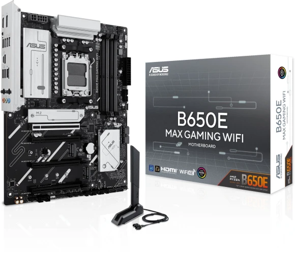Материнская плата Asus B650E MAX GAMING WIFI SocketAM5 AMD B650 4xDDR5 ATX AC`97 8ch(7.1) 2.5Gg RAID+HDMI+DP