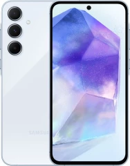 Смартфон Samsung SM-A556E Galaxy A55 5G 256Gb 8Gb голубой моноблок 3G 4G 2Sim 6.6" 1080x2340 Android 14 50Mpix 802.11 a/b/g/n/ac/ax NFC GPS GSM900/1800 GSM1900 Protect microSD max1024Gb