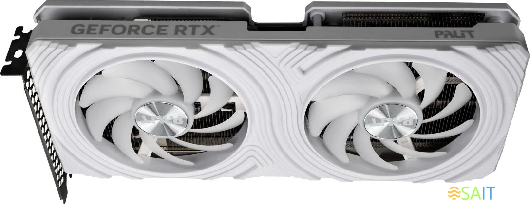 Видеокарта Palit PCI-E 4.0 RTX4070 DUAL WHITE OC NVIDIA GeForce RTX 4070 12Gb 192bit GDDR6 1920/20000 HDMIx1 DPx3 HDCP Ret