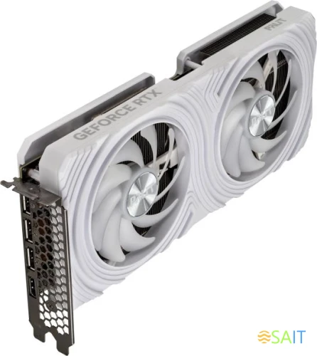Видеокарта Palit PCI-E 4.0 RTX4070 DUAL WHITE OC NVIDIA GeForce RTX 4070 12Gb 192bit GDDR6 1920/20000 HDMIx1 DPx3 HDCP Ret