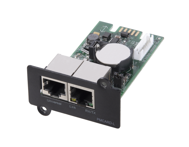 SNMP карта для удаленного управления по сети Ethernet c Английским интерфейсом, 2xRJ45, PowerMaster CBR PMC-02E