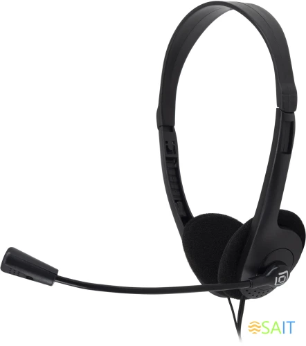 Наушники с микрофоном Оклик HS-M143VB черный 1.8м накладные оголовье (614036)