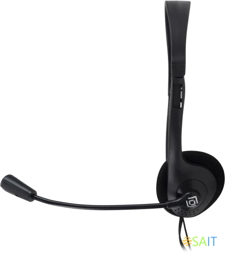 Наушники с микрофоном Оклик HS-M143VB черный 1.8м накладные оголовье (614036)