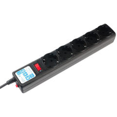 Фильтр-удлинитель Power Cube 0,5 м д/подкл. к UPS (C14), 5 розеток (черный) 10А/2,2кВт Электрическая мануфактура SPG5-B1