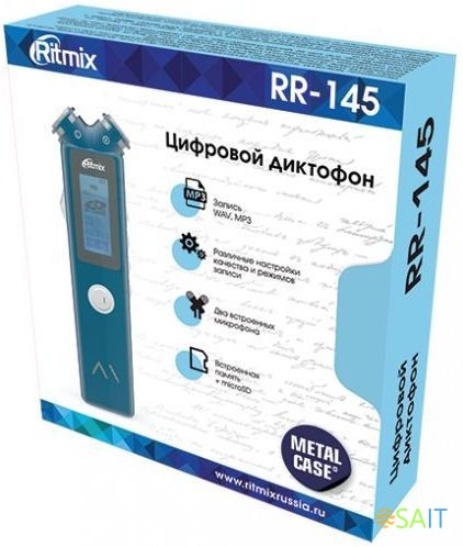 Диктофон Цифровой Ritmix RR-145 8Gb черный