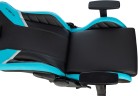 Кресло игровое Knight Thunder 5X черный/голубой эко.кожа крестов. металл
